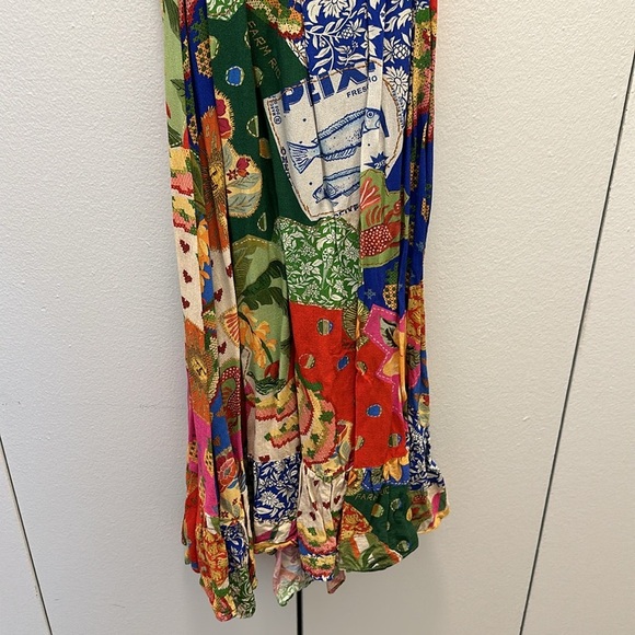 FARM RIO Sunny Mix Midi Dress In Pink in Size Medium - Picture 3 of 6